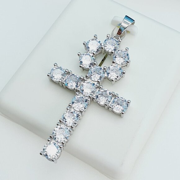 "925 Sterling Silver Cubic Zirconia Pendant, UU1P6A6025 - Picture 1 of 10